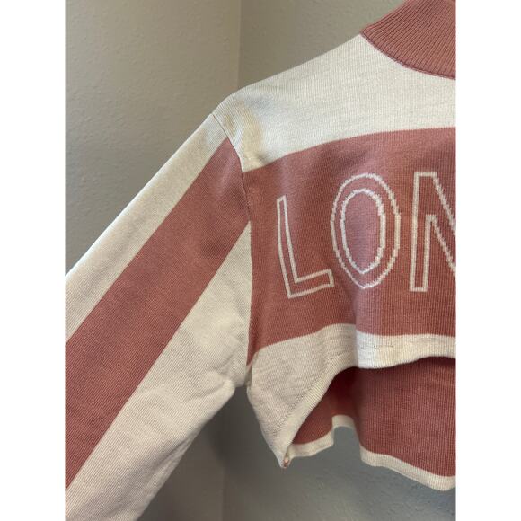 NWT Landon Crop Top Lavish Balboa Women’s Sweater Size Large long sleeve crew - Picture 3 of 11